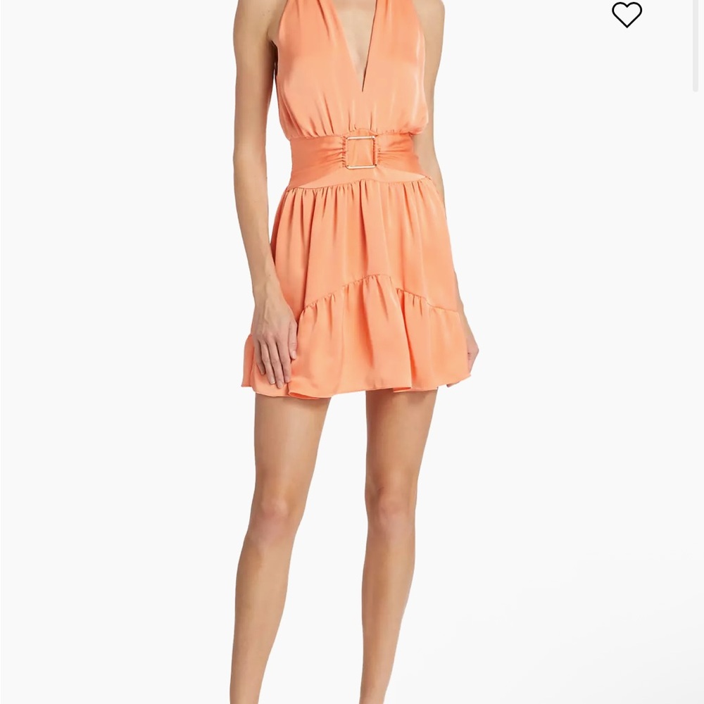 Ramy Brook Clover Satin Halter Minidress